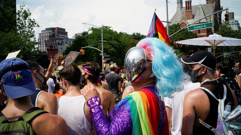 Click to enlarge LGBTQ and Black Lives Matter march