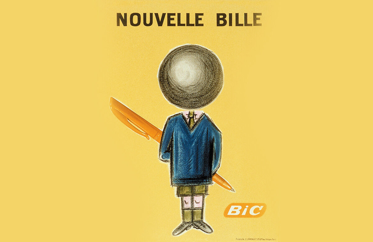 Click to enlarge nouvelle bille early Bic boy pen logo