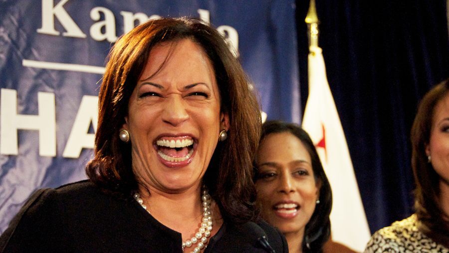 kamala harris laughing