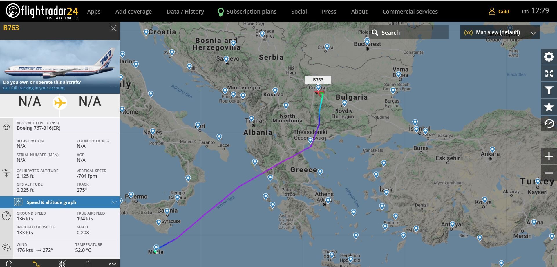 Click to enlarge Estonian Nyx Air mercenary transport malta to bulgaria