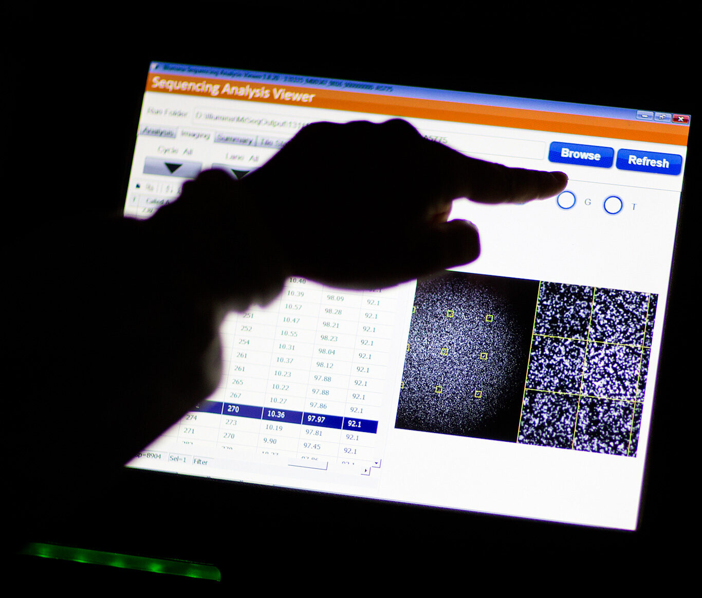 Click to enlarge whole-genome DNA sequencing machine