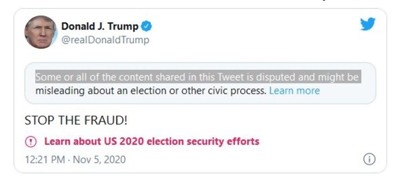 Click to enlarge trump tweet censored twitter