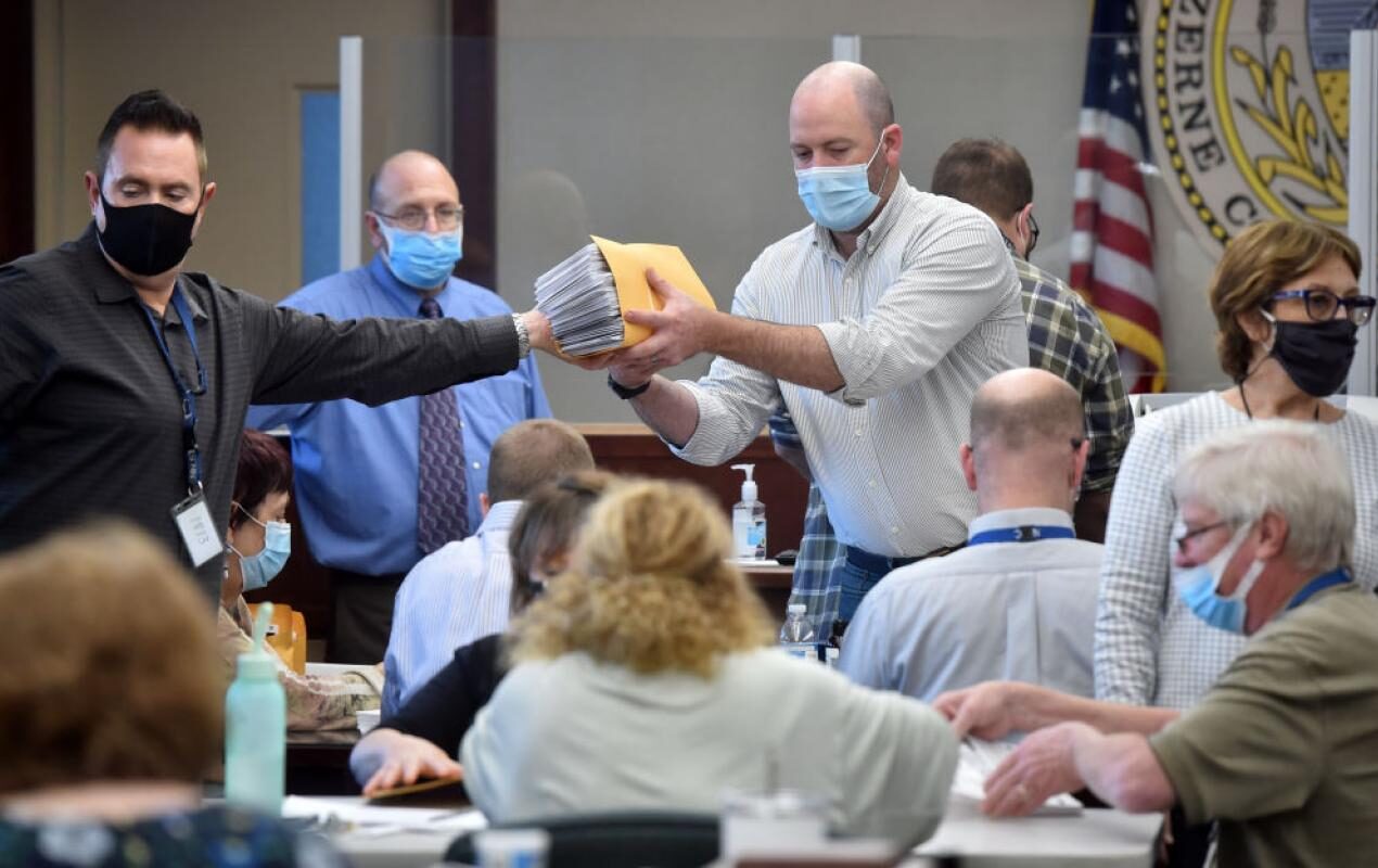 Click to enlarge Ballot workers Luzerne County, PA