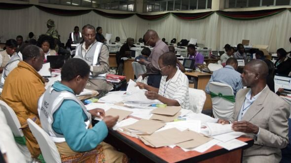 vote counting Gabon rigged election