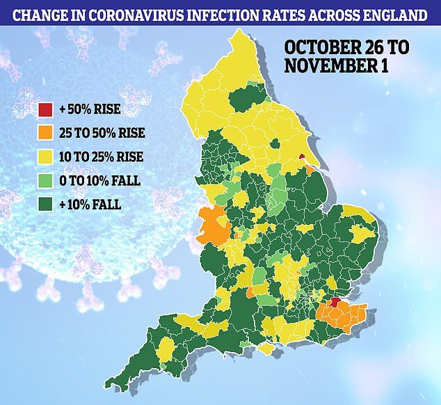 infection rates UK