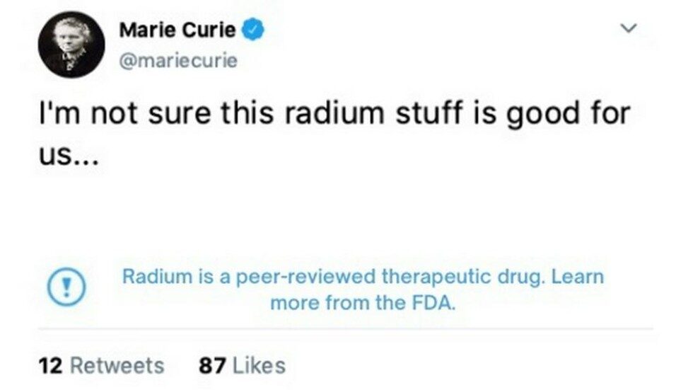 twitter fact check meme madame curie