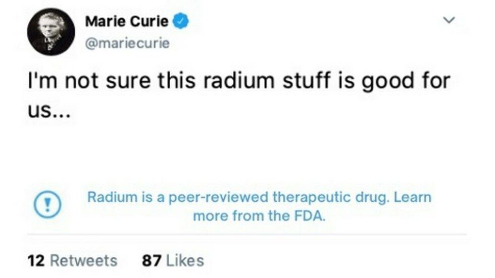 Click to enlarge twitter fact check meme madame curie