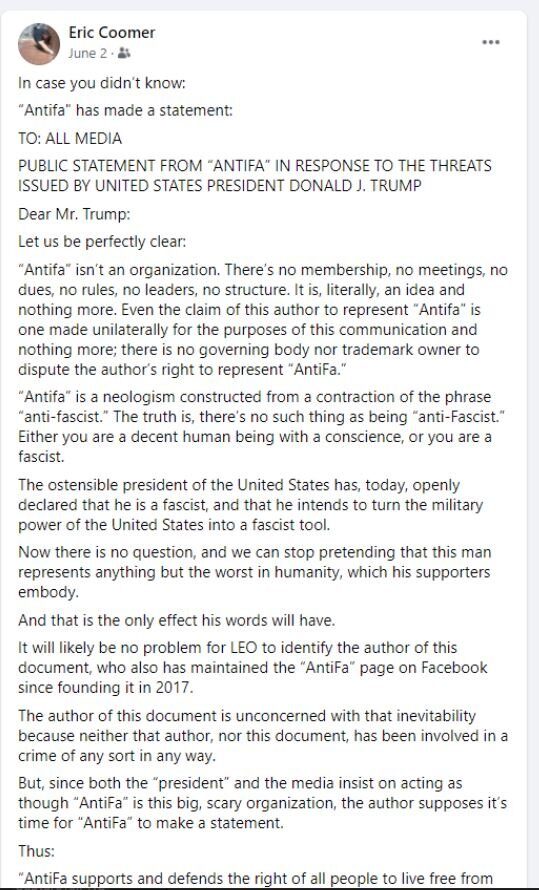 Click to enlarge eric coomer letter