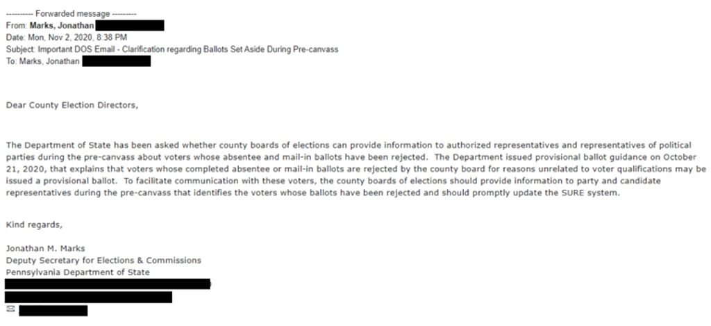 Click to enlarge vote fraud mail in ballot complaint