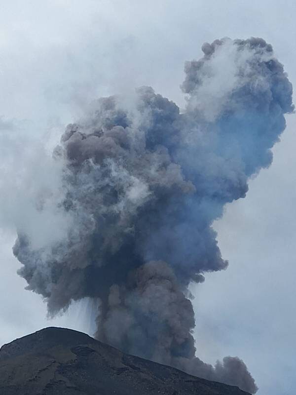 Eruption of Stromboli volcano