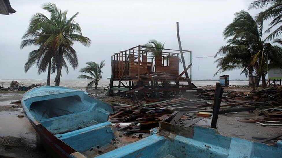 The category five storm crossed over Nicaragua's eastern coast on Monday evening