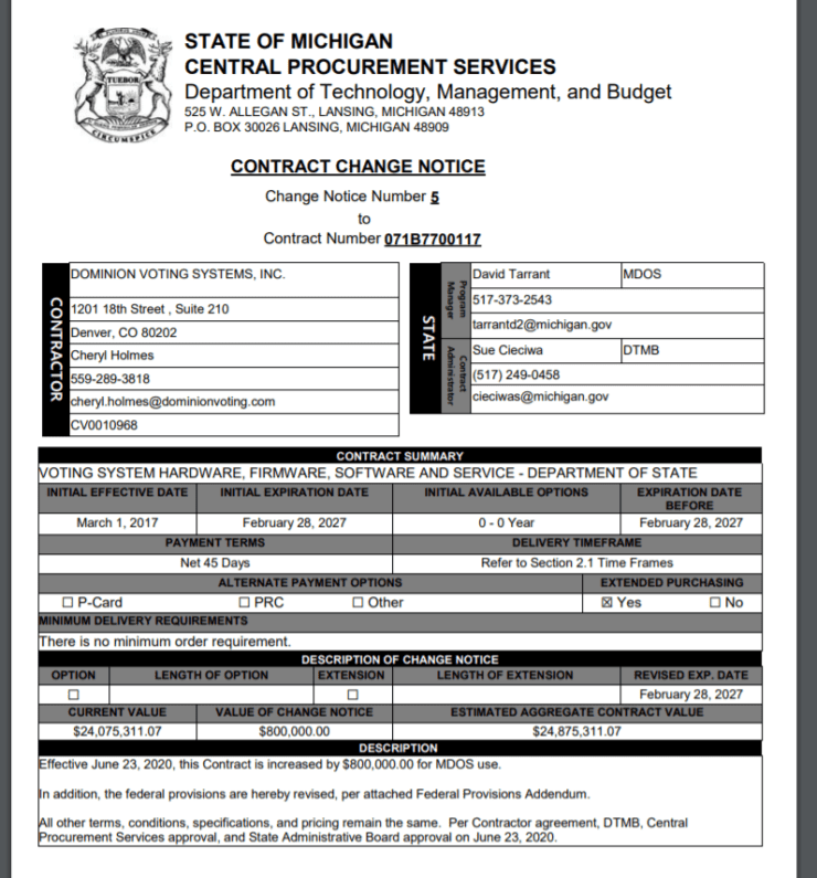 dominion contract