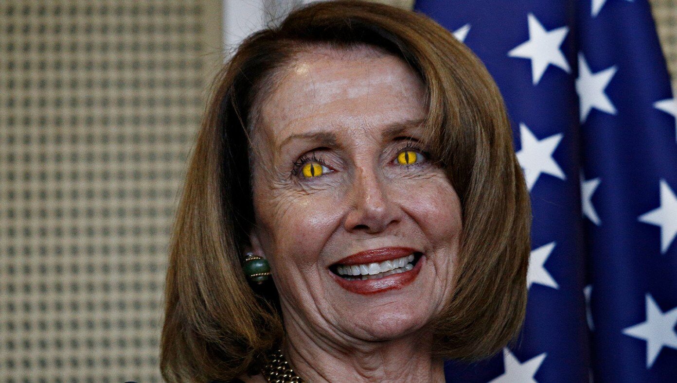 pelosi lizard eyes
