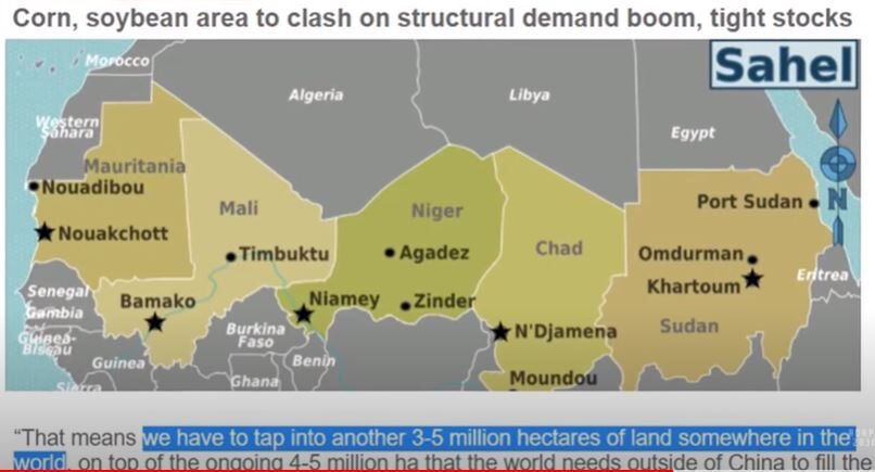 Sahel food growing region