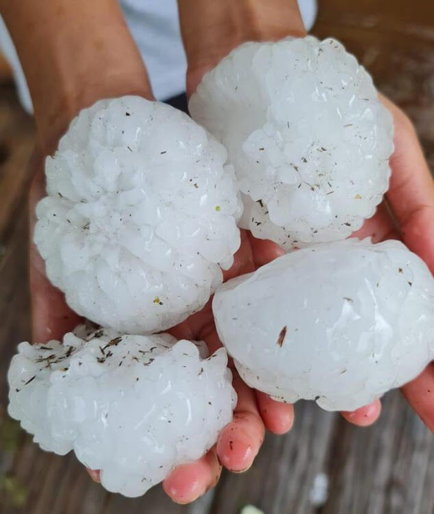 Hailstones as large as tennis balls battered Pietermaritzburg on Wednesday afternoon.