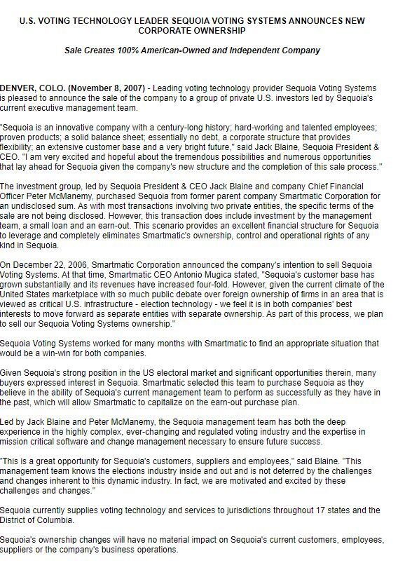 sequoia dominion announcement