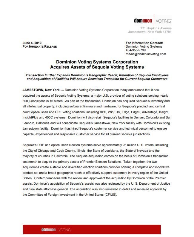 dominion press release