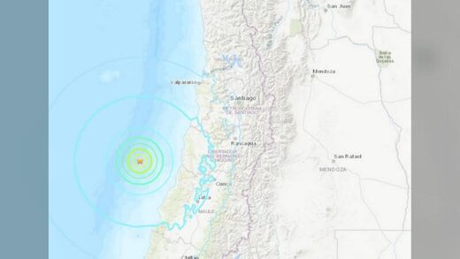 chile quake map