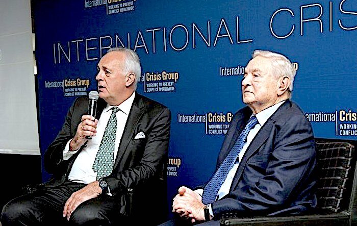 Click to enlarge Mark Malloch-Brown โข George Soros