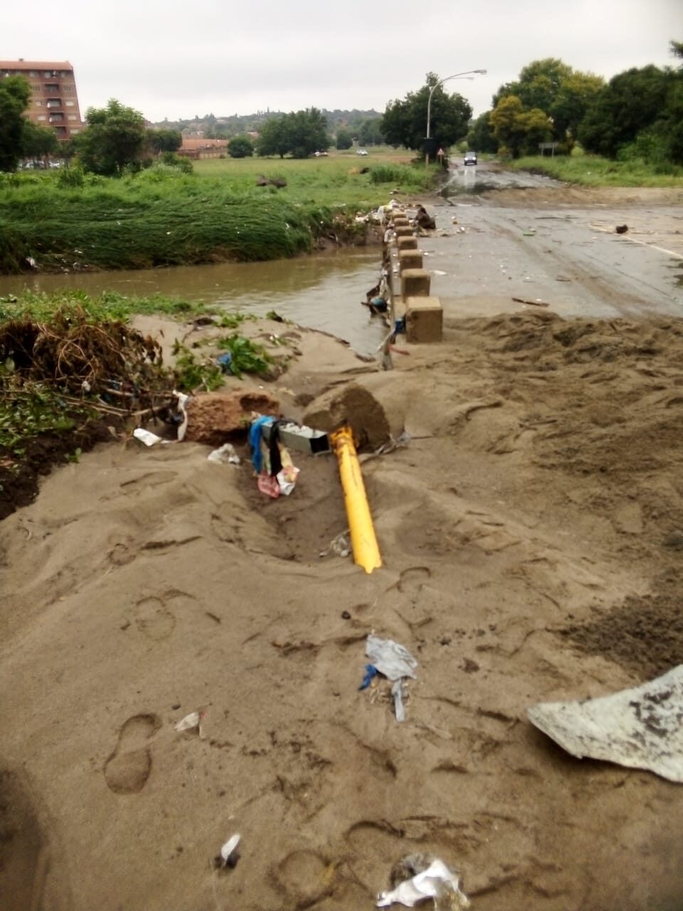 Flood damage in Tshwane, South Africa, November 2020.