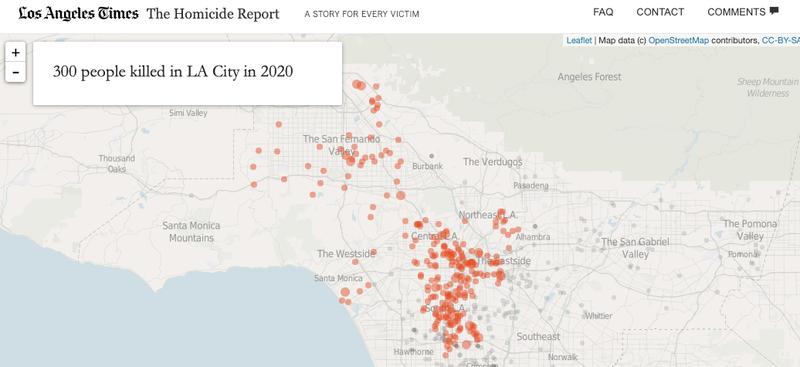 Click to enlarge LA Murder Map
