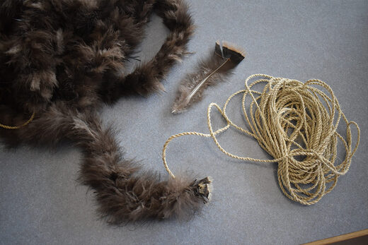 Ancient blanket made from turkey feathers