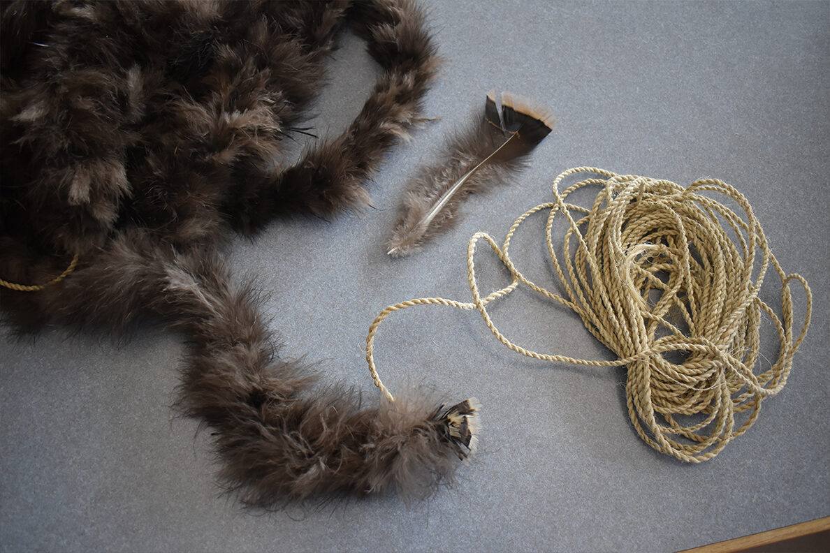 Fiber Cord and Turkey Feathers