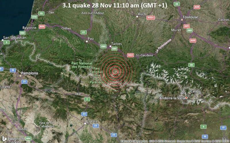 3.1 quake 28 Nov 11:10 am (GMT +1)