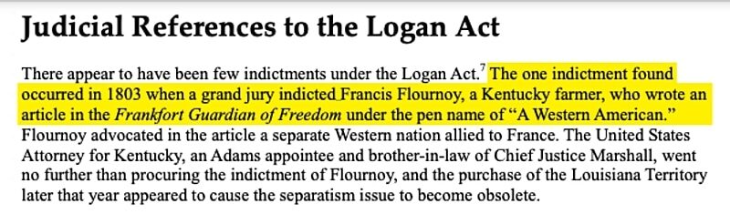 judicial references logan act