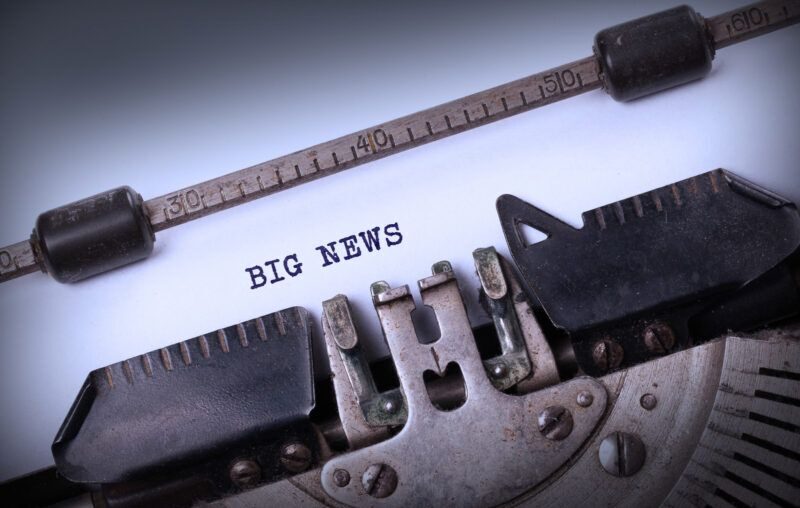 Click to enlarge typewriter big story graphic
