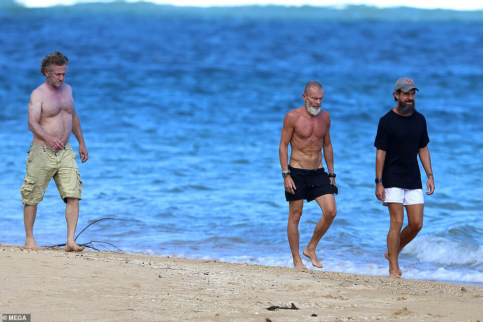 Click to enlarge Sean Penn, Jack Dorsey and Vivi Nevo.