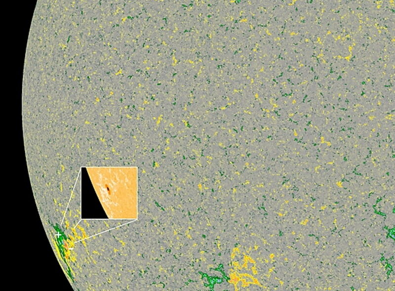 Click to enlarge sunspot solar flare november 2020