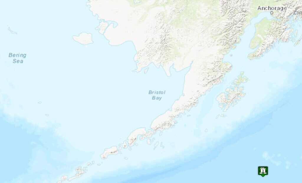 Click to enlarge The U.S. Geological Survey said the earthquake struck near the Aleutian Islands, which lie in a seismically active area off the coast of Alaska.Credit...