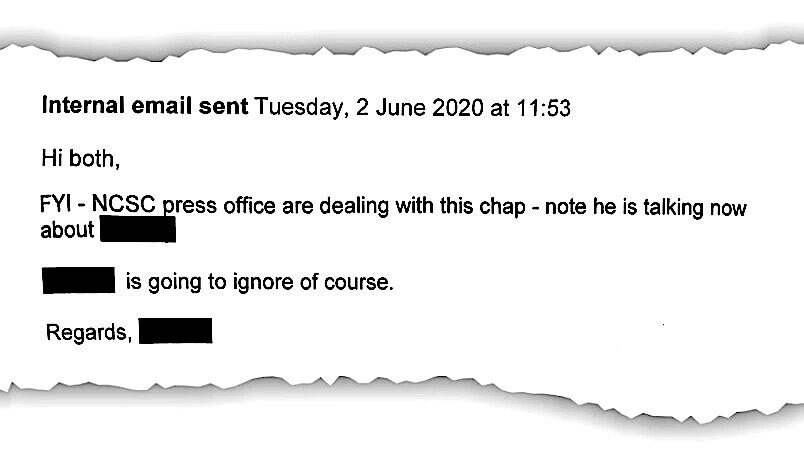 Click to enlarge Declassified Email 2