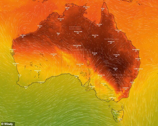 Click to enlarge Some parts of central NSW, Queensland and SA peaked at 18C above average on Tuesday