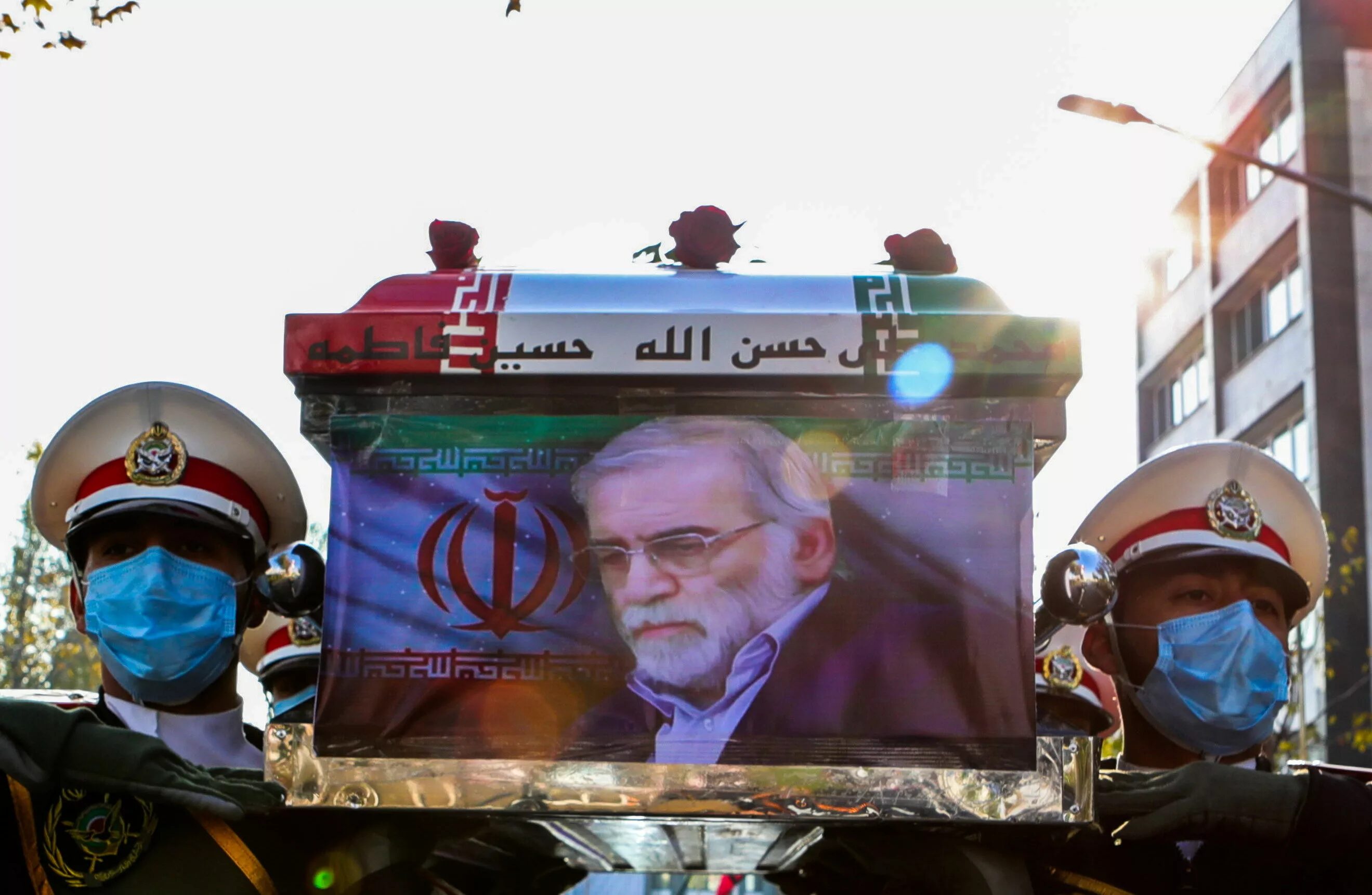 coffin of Iranian nuclear scientist Mohsen Fakhrizadeh