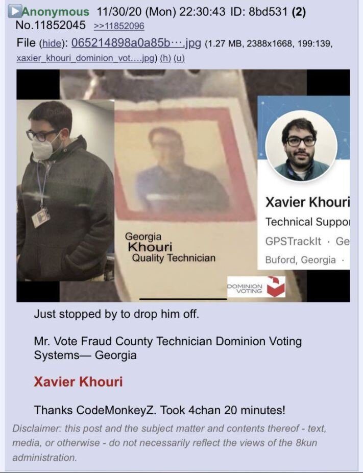 Click to enlarge Xavier Khouri dominion vote fraud georgia