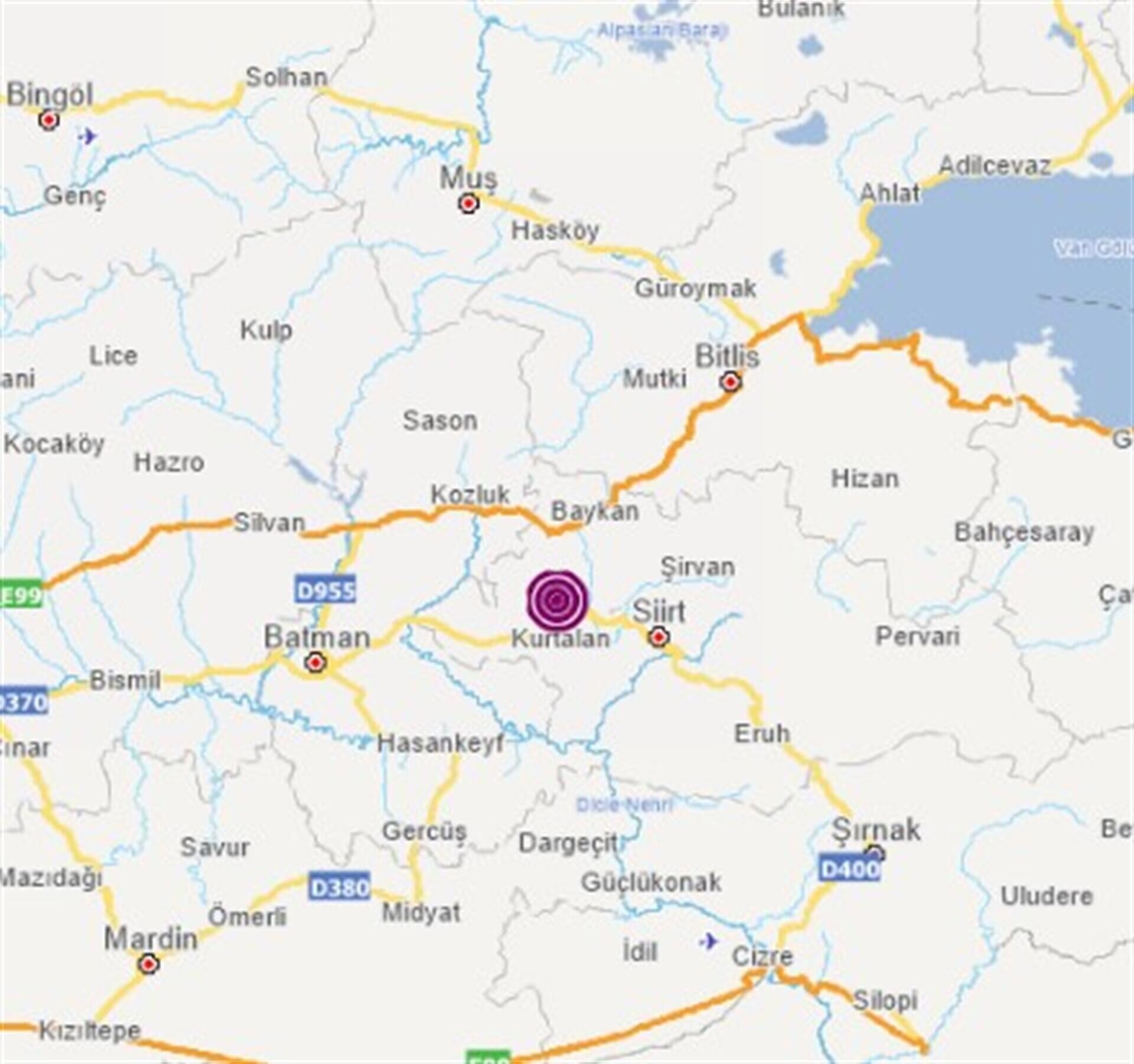 Turkey quake map