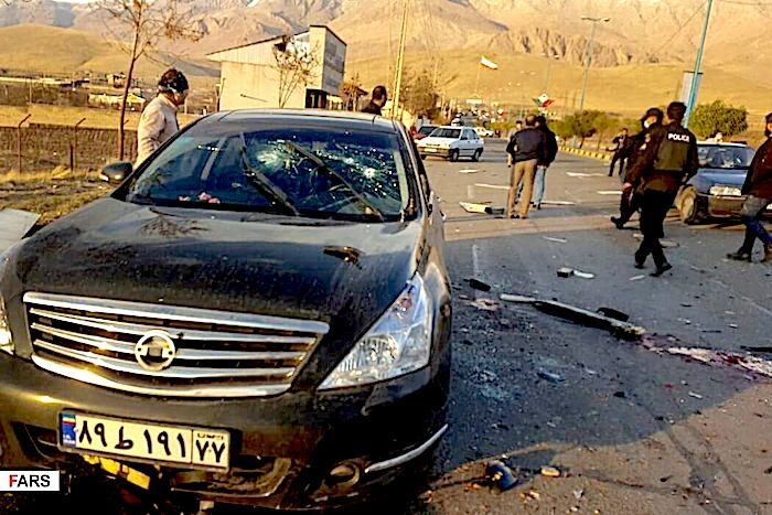 Click to enlarge THE SITE OF MOHSEN FAKHRIZADEH’assassination