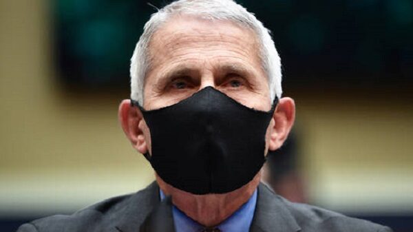 Fauci in a mask