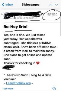 Click to enlarge Brandy Vaughan Facebook note