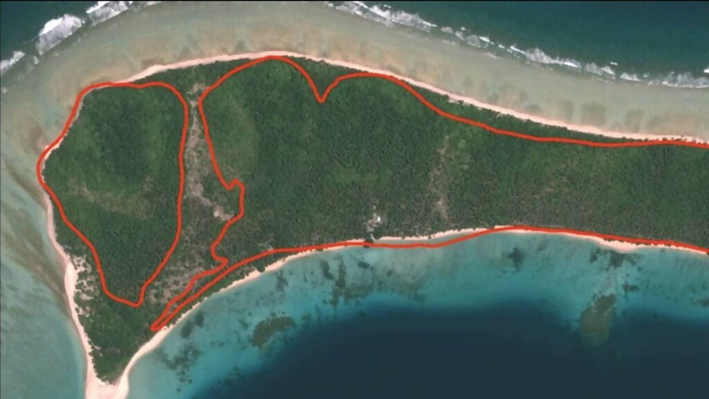 Jeh Island big rising sea level