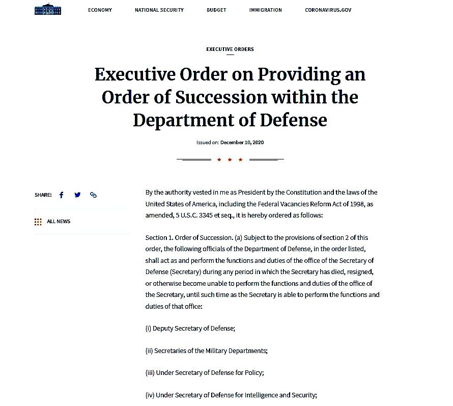 Click to enlarge EO order of succession DOD