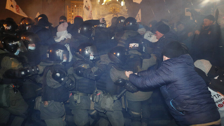 ukraine lockdown protest