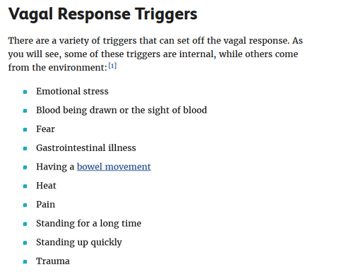 vagal response triggers