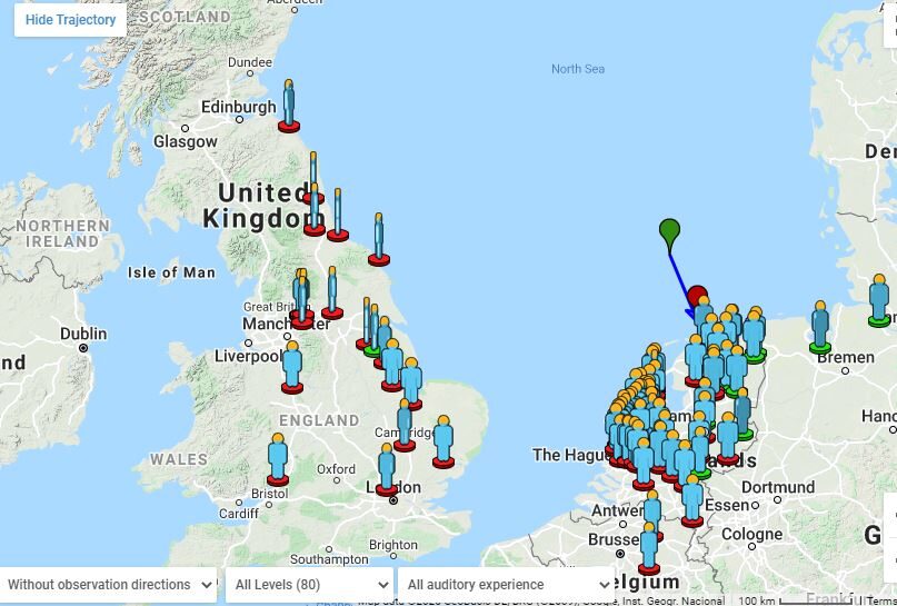 Observers map AMS event 7938-2020