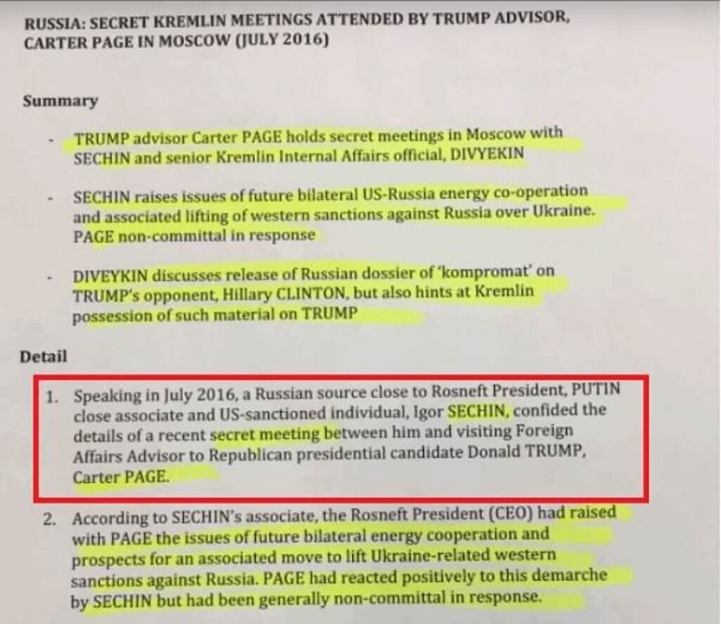 steele dossier carter page