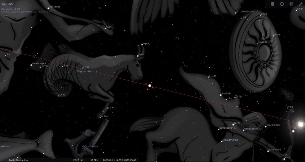 Constellations of Capricorn and Sagittarius