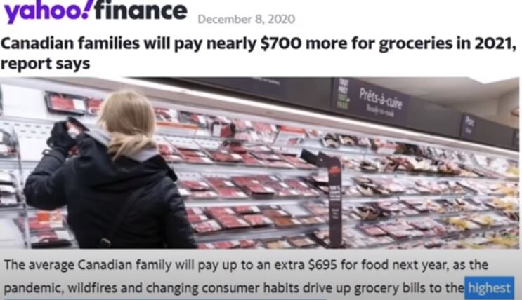 Canada food prices