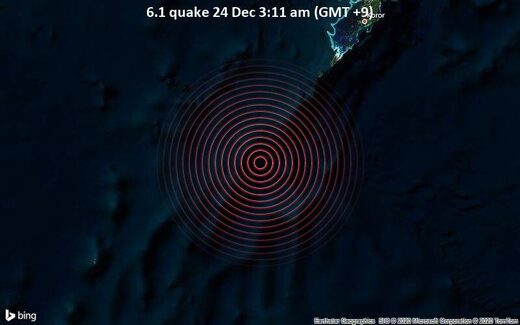 Palau earthquake map